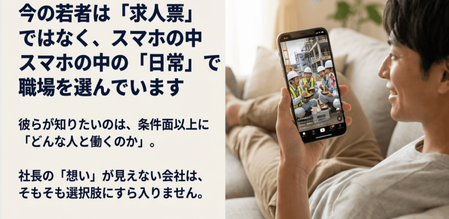 【建設ＳＮＳ採用コンサル】建設業ＳＮＳ動画採用講座　やる気のある応募者とつながれる動線作り