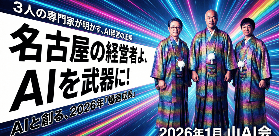 2026年、もう不可避!中小企業のAI、正しい向き合い方とは【名古屋 山AI会】