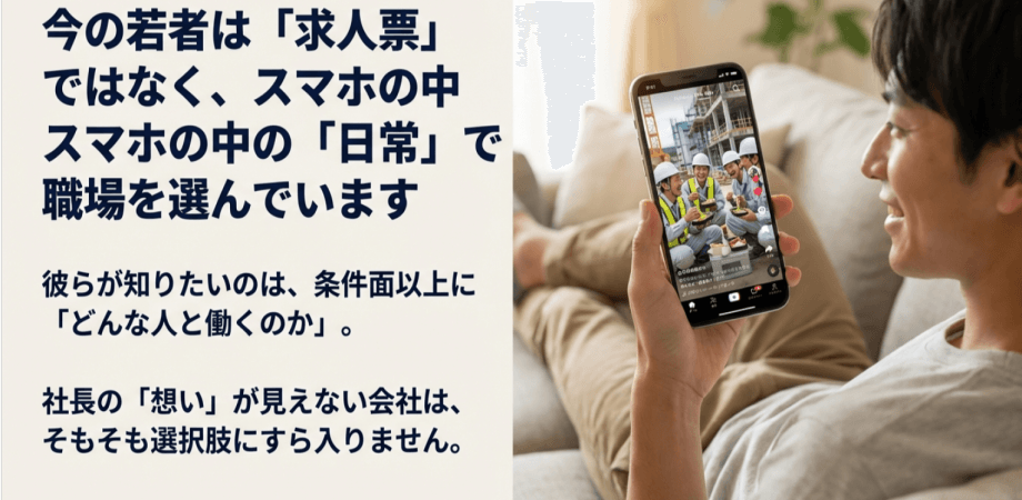 【建設ＳＮＳ採用コンサル】建設業ＳＮＳ動画採用講座　やる気のある応募者とつながれる動線作り