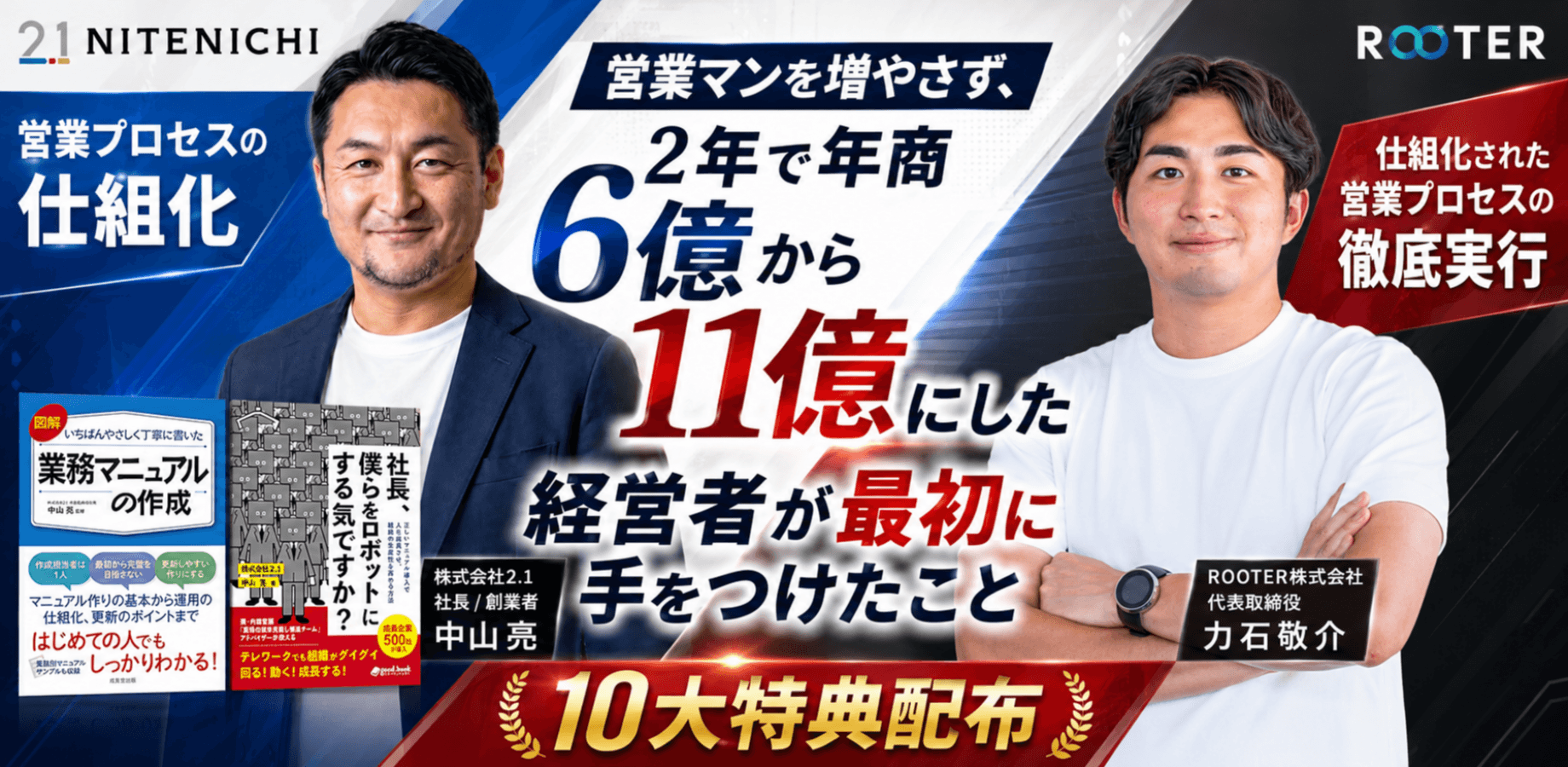 【共催セミナー】営業マンを増やさず、2年で年商6億から11億にした経営者が最初に手をつけたこと