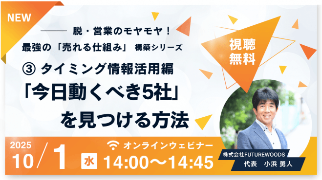 ③ タイミング情報活用編: 「今日動くべき5社」を見つける方法