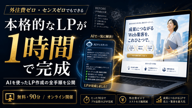 本格的なLPがたったの1時間で完成。AIを使ったLP作成の全手順を公開