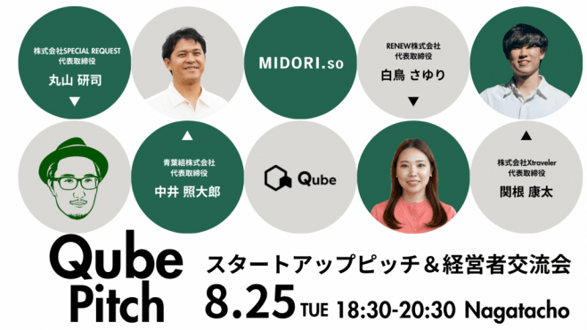 「Qube Pitch」 〜スタートアップピッチ& 経営者交流会〜